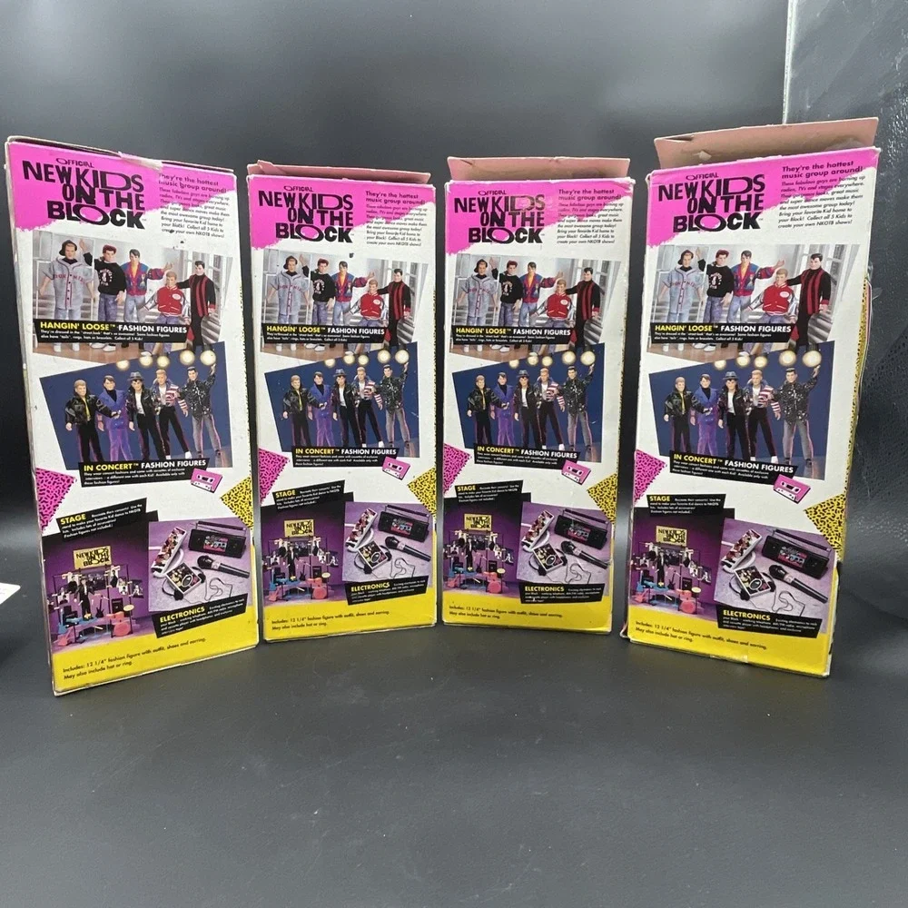 Vintage 1990 New Kids On The Block Hangin Loose Dolls Lot 4 Boxed NKOTB